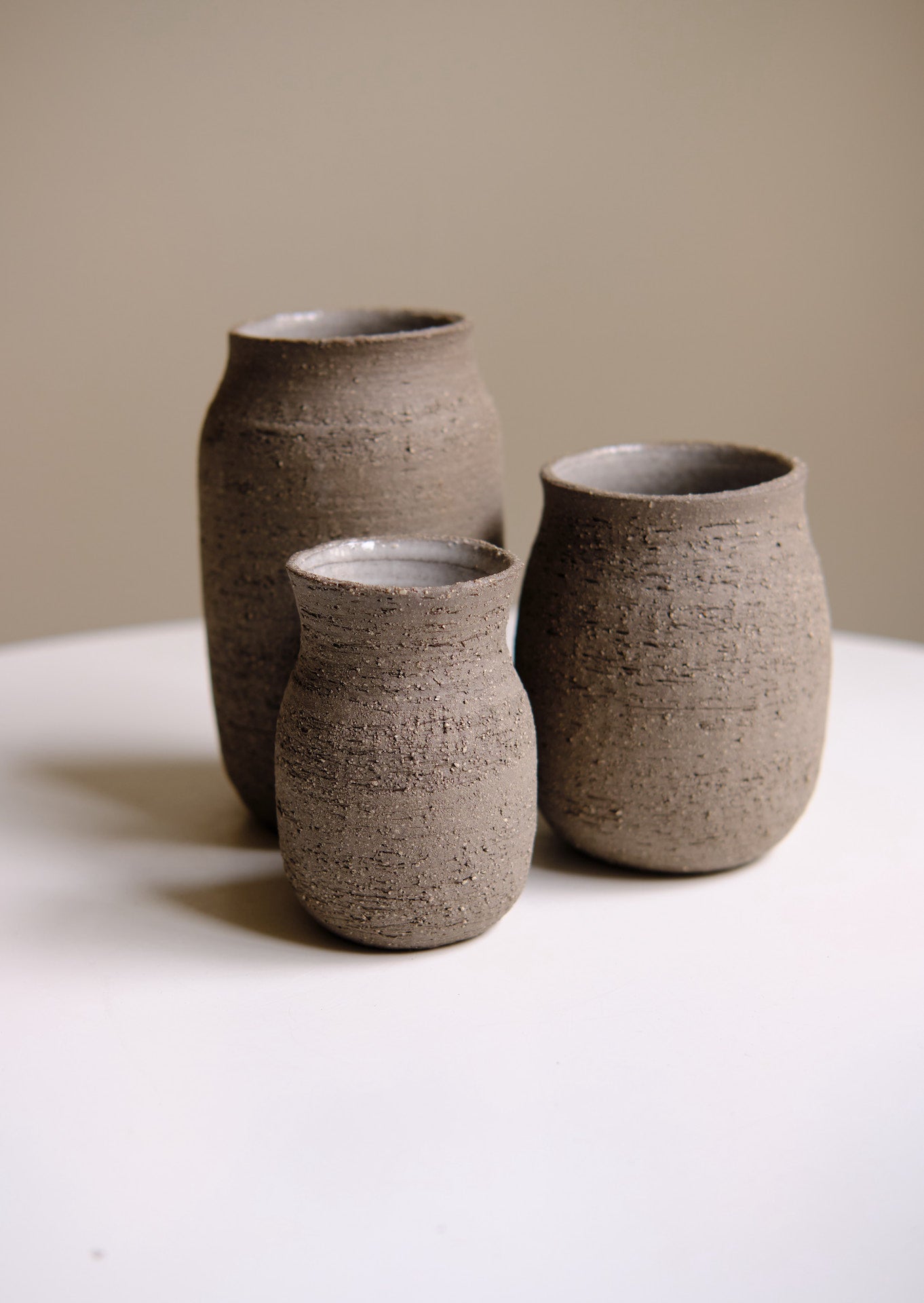 Textured Anthracite vases (set no. 1)